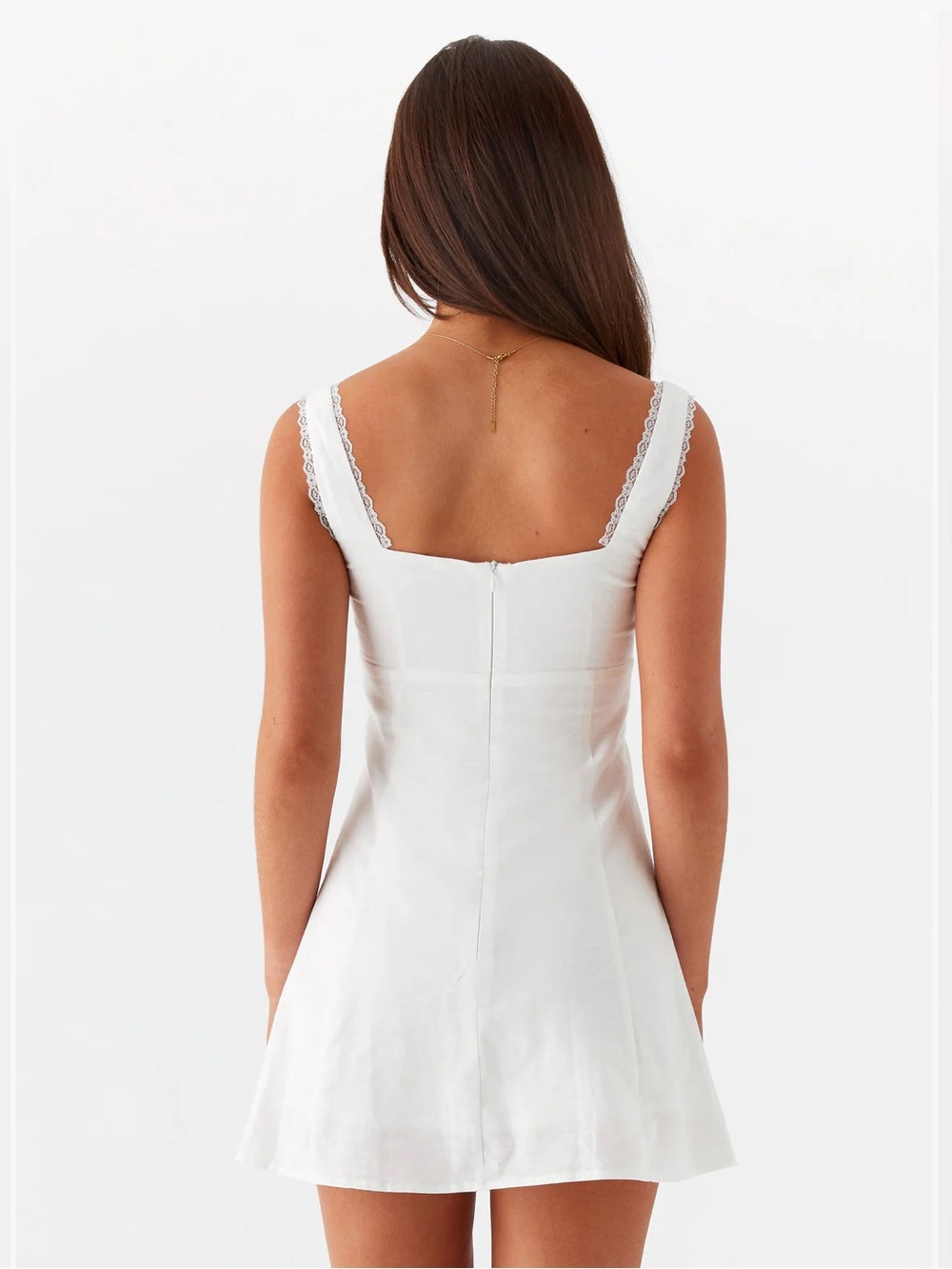 Peppermayo White Lace Trim Cami Dress - Picture 2 of 5
